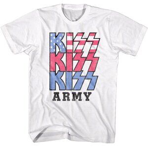 Kiss Army USA American Flag Glam Rock Band Album Tour Fan Graphic Streetwear 05